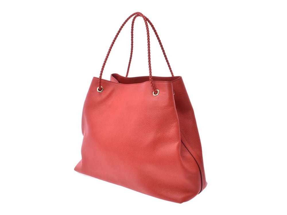 Gucci Leather Tote Red Bag Red